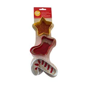 Wilton Cookie Cutter Christmas Star Stocking Candy Cane
